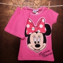 Detské letné pyžamo Disney / Minnie s veľkou mašľou - ružové
