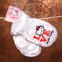 Detské zimné rukavice - Hello kitty / biele