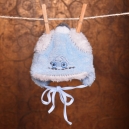 Detská zimná čiapočka - Autíčko / modrá