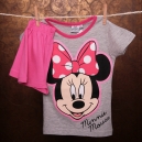 Detské letné pyžamo Disney / Minnie s veľkou mašľou - sivé